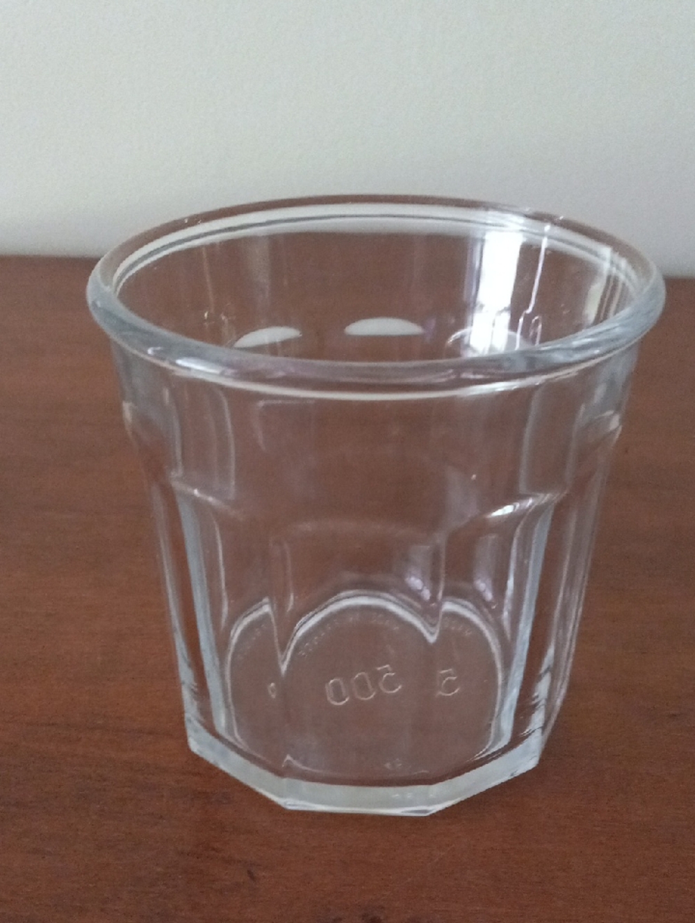 Set of Two Faceted Glass Tumblers - Blue and Clear - Picture 6 of 9
